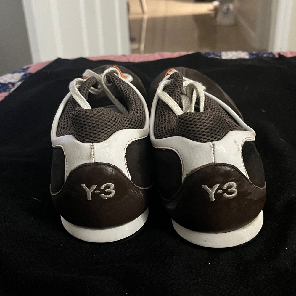 Y-3 Yohji Yamamoto Brown and Orange Sneakers